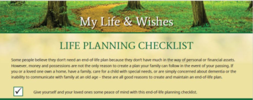 checklist life planning