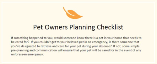 checklist pet owners