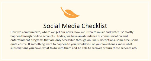 checklist for social media