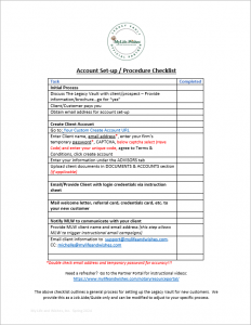 Notary checklist
